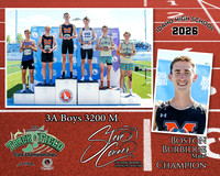 2026 3A Boys State 3200 M Champion -  Boston Burbidge  - Malad