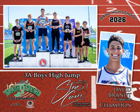 2026 3A Boys State High Jump Champion -  David Brandt - Grangeville