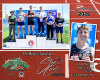 2026 3A Boys State Javelin Champion - Tannon Nelson - Aberdeen