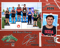 2026 3A Boys State Discus Champion - Cole Garbett - Soda Springs
