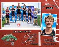 2026 3A Boys State 400 M Champion - Ian Johnson - Nampa Christian
