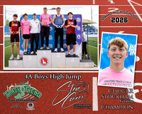2026 4A Boys State High Jump Champion - Cougar Stockham - Gooding