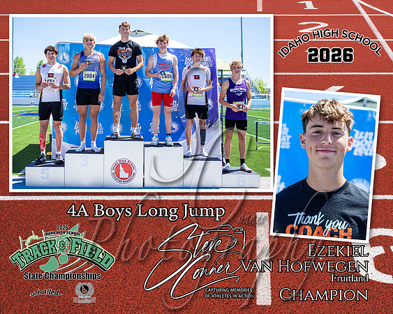 2026 4A Boys State Long Jump Champion - Ezekiel Van Hofwegen - Fruitland