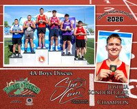 2026 4A Boys State Discus Champion - Joshua Sonderegger - Kimberly