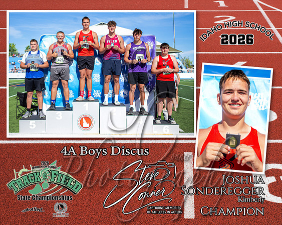 2026 4A Boys State Discus Champion - Joshua Sonderegger - Kimberly