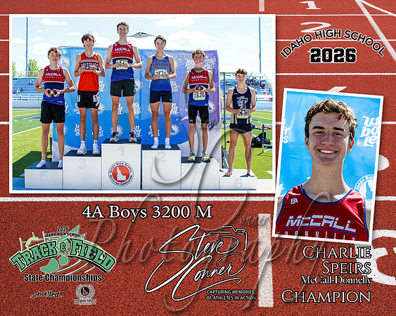 2026 4A Boys State 3200 M Champion - Charlie Speirs  - McCall-Donnelly