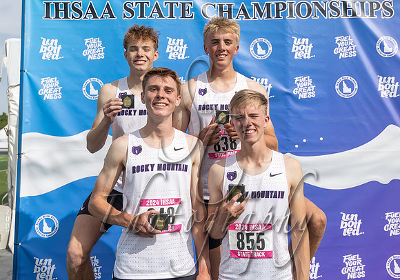 5A Boys 4x400 Relay Champions - Rocky Mountain