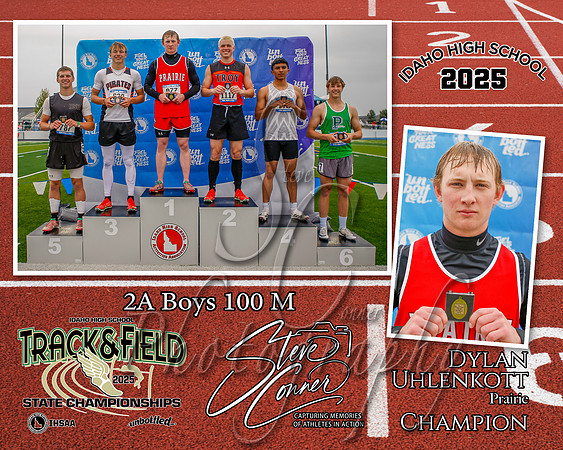 2A Boys 100 M Champion - Dylan Uhlenkott