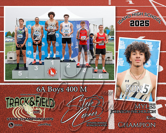 6A Boys 400 M Champion - Myles Johnson-Nicholson