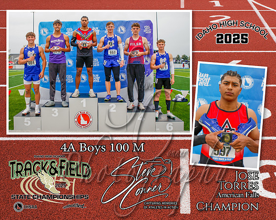 4A Boys 100 M Champion - Jose Torres
