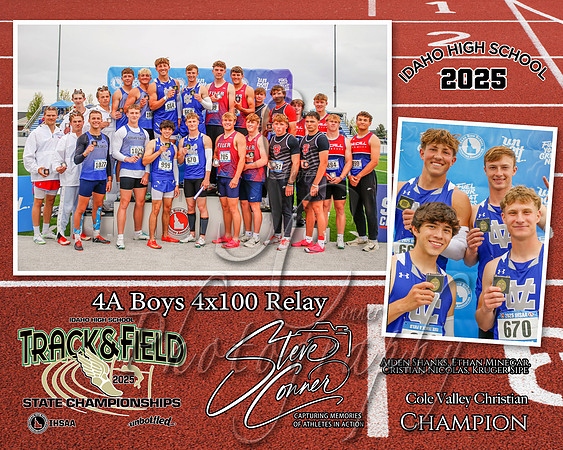 4A Boys 4x100 Relay Champions - Cole Valley