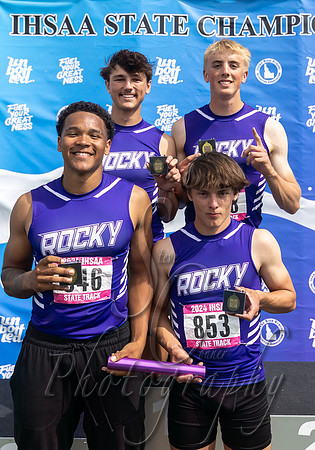 5A Boys 4x100 Relay Champions - Rocky Mountain