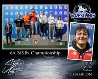 6A Wrestling Memory Mate Rex Salas 285 Champion
