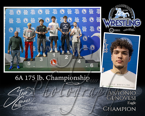 6A Wrestling Memory Mate Antonio Genovesi 175 Champion