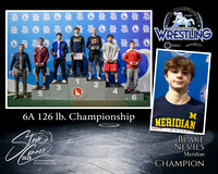 6A Wrestling Memory Mate Blake Nevils 126 Champion