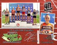 3A Girls 100 MH Lydia Lindsey