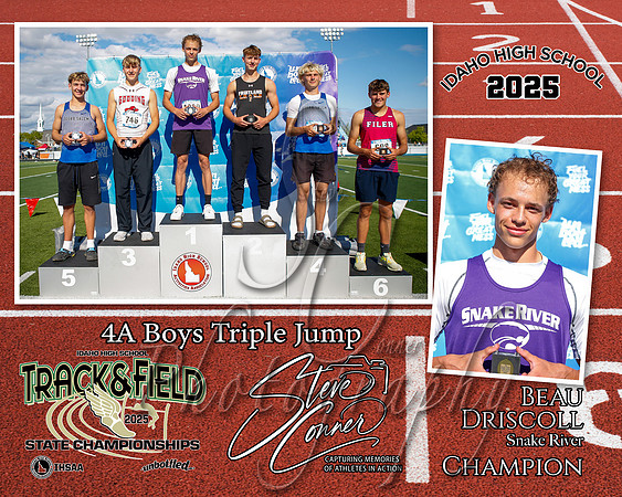 4A Boys Triple Jump Champion - Beau Driscoll