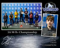 5A Wrestling Memory Mate Zach Teal 98 Champion