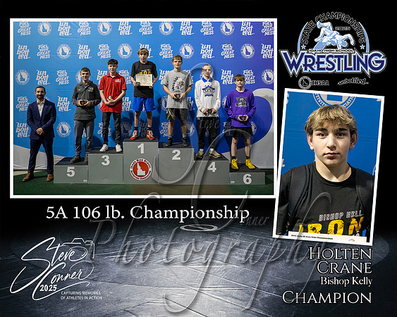 5A Wrestling Memory Mate Holten Crane 106 Champion