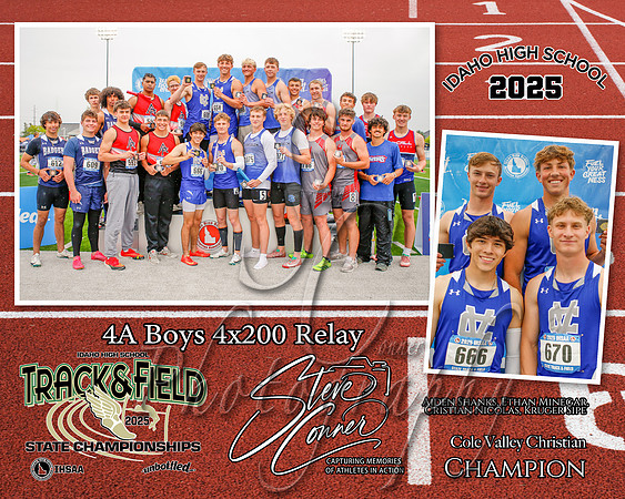 4A Boys 4x200 Relay Champions - Cole Valley