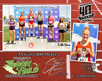 3A Girls 400 M Kailee Lerew