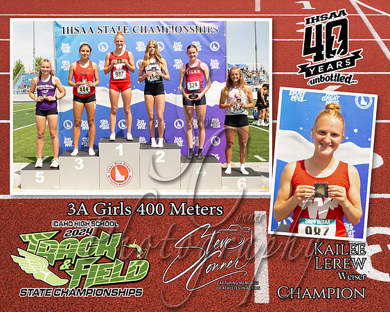 3A Girls 400 M Kailee Lerew
