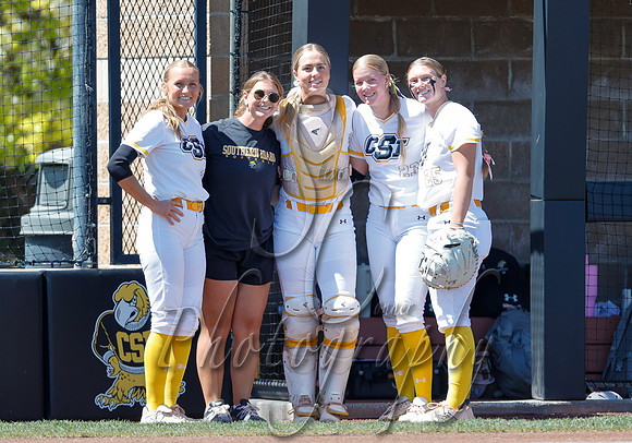 05012025 USU-E vs. CSI Game 1  Eva Stoddard, Kylie Baumert, Courtney Christiansen, Emerson Fuller, Brielle Milius 015