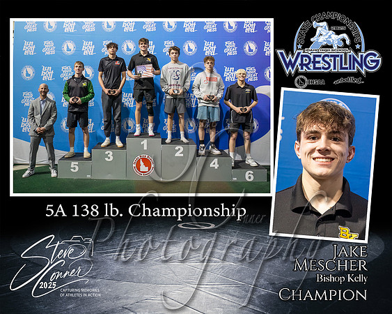 5A Wrestling Memory Mate Jake Mescher 138 Champion