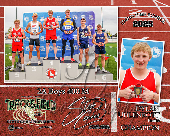 2A Boys 400 M Champion - Dylan Uhlenkott