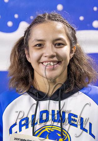 Girls 107lb Champion - Nia Avelino - Caldwell