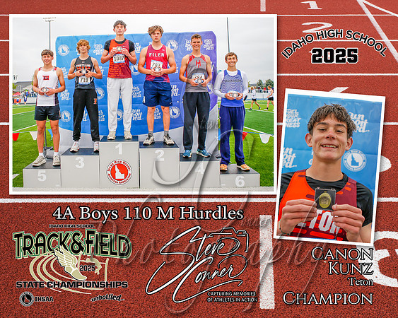 4A Boys 110 M Hurdles Champion - Canon Kunz
