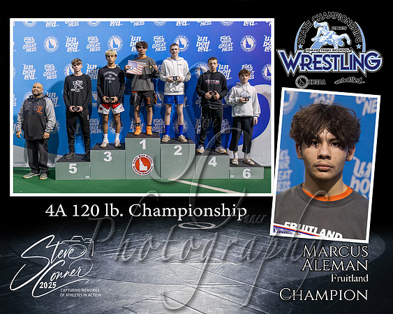 4A Wrestling Memory Mate Marcus Aleman 120 Champion