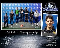 5A Wrestling Memory Mate Carlos Valdez 157 Champion