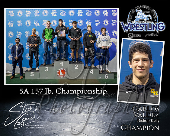 5A Wrestling Memory Mate Carlos Valdez 157 Champion