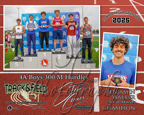 4A Boys 300 M Hurdles Champion - Benjamin Walker