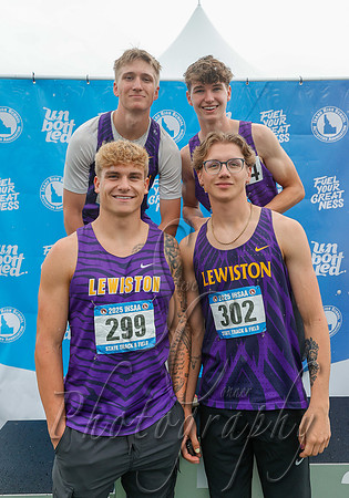 5A Boys 4x200 Relay Champions - Lewiston 2