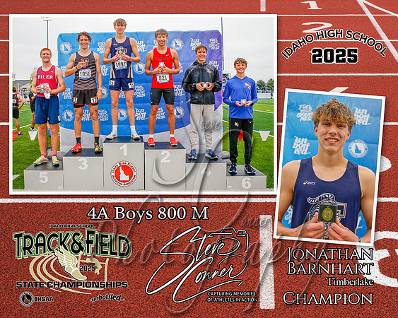 4A Boys 800 M Champion - Jonathan Barnhart