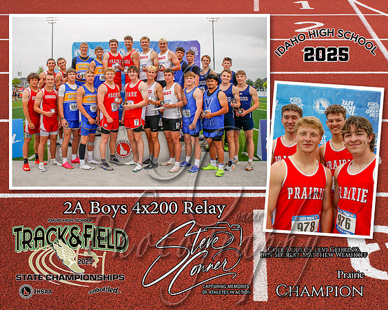 2A Boys 4x200 Relay Champions - Prrairie