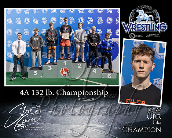 4A Wrestling Memory Mate Koy Orr  132 Champion