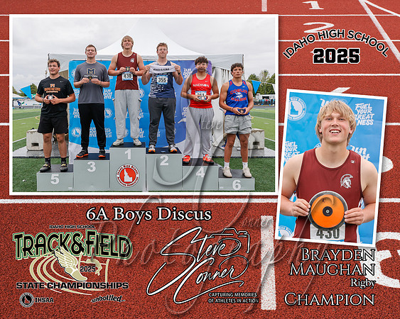 6A Boys Discus Champion - Brayden Maughan