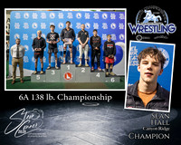 6A Wrestling Memory Mate Sean Hall 138 Champion