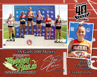 3A Girls 100M Lydia Lindsey