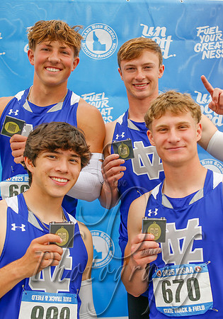 4A Boys 4x100 Relay Champions - Cole Valley