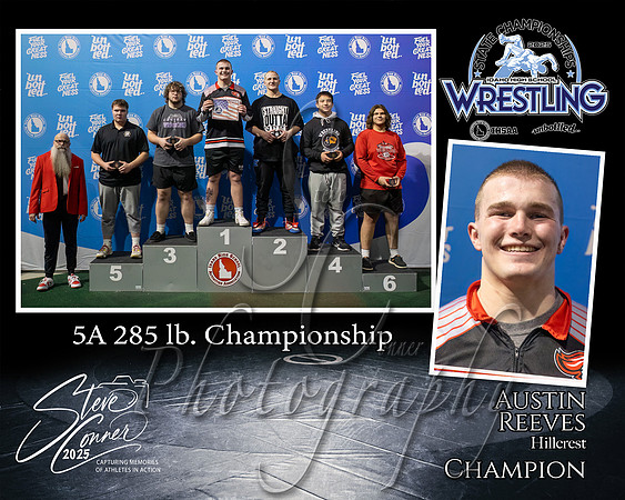 5A Wrestling Memory Mate Austin Reeves 285 Champion