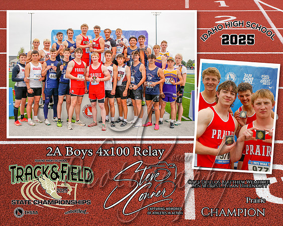 2A Boys 4x100 Relay Champions - Prairie