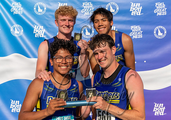 1A Boys 4x400 Relay Champions - Carey