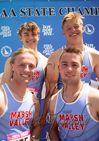3A Boys 4x200 Relay Champions - Marsh Valley