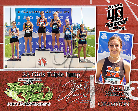 2A Girls Triple Jump Oaklie Hebdon