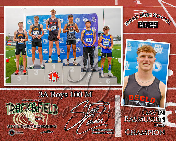 3A Boys 100M Champion - Gavin Rasmussen