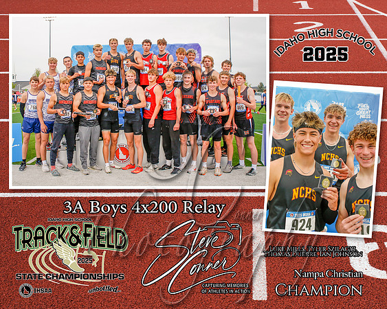 3A Boys 4x200 Relay Champions - Nampa Christian
